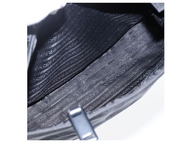 Borsa a Spalla PRADA in Nylon Nero Argento Autentica bs33284 - vista 22