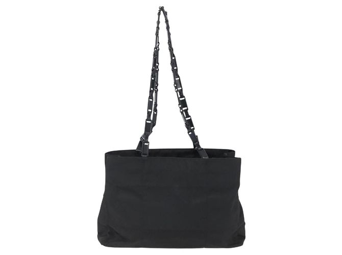 Borsa a Spalla PRADA in Nylon Nero Argento Autentica bs33284 - vista 3