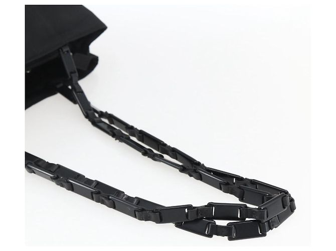 Borsa a Spalla PRADA in Nylon Nero Argento Autentica bs33284 - vista 7