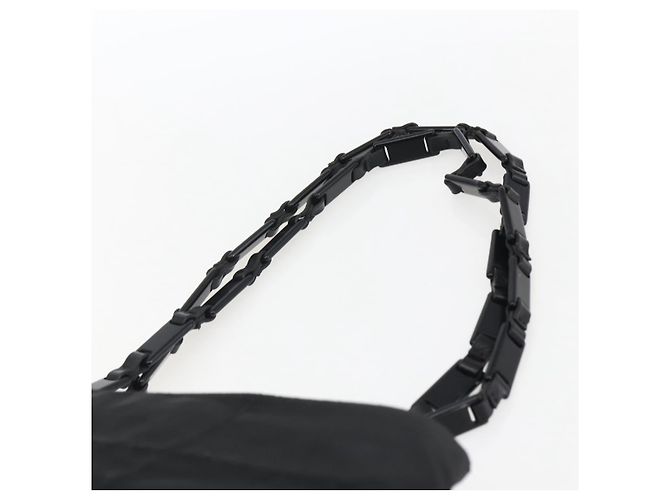 Borsa a Spalla PRADA in Nylon Nero Argento Autentica bs33284 - vista 8