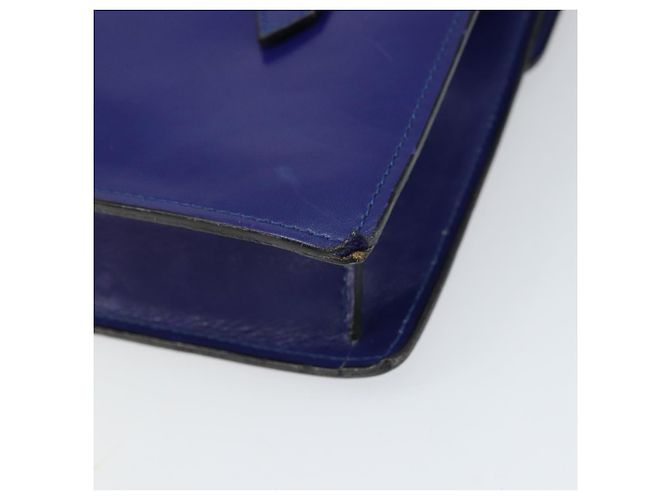 Céline Borsa a mano CELINE in pelle blu oro Auth 171994 D'oro - vista 12