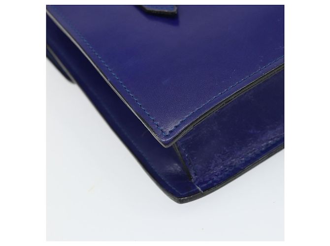 Céline Borsa a mano CELINE in pelle blu oro Auth 171994 D'oro - vista 13