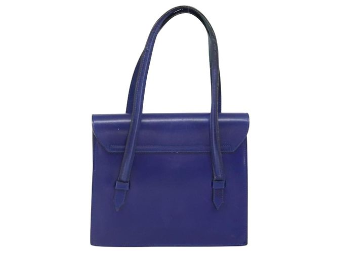 Céline Borsa a mano CELINE in pelle blu oro Auth 171994 D'oro - vista 3