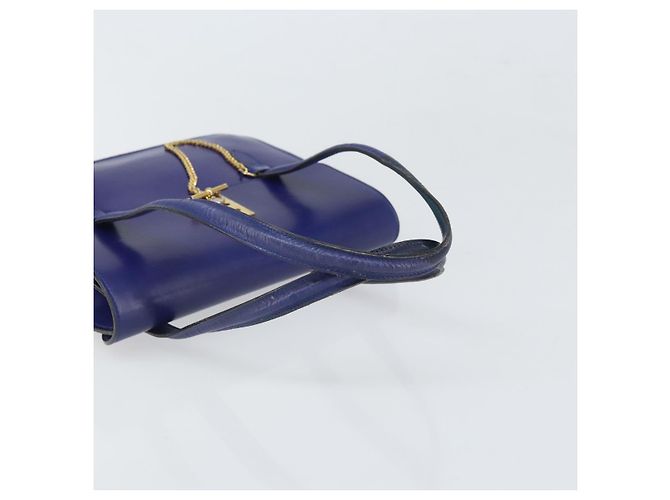 Céline Borsa a mano CELINE in pelle blu oro Auth 171994 D'oro - vista 7