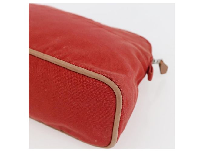 Hermès Pochette Bolide MM in tela rossa Auth HERMES ti3702 Rosso - vista 10