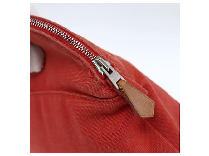 Hermès Pochette Bolide MM in tela rossa Auth HERMES ti3702 Rosso - vista 12