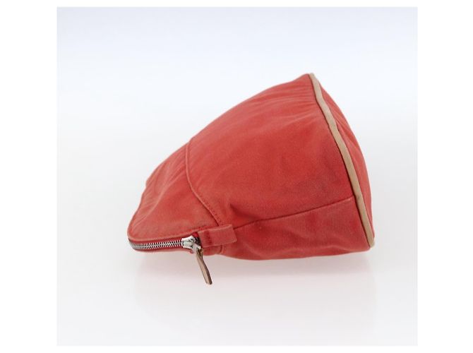 Hermès Pochette Bolide MM in tela rossa Auth HERMES ti3702 Rosso - vista 4