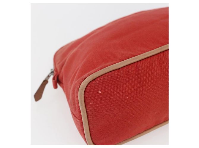 Hermès Pochette Bolide MM in tela rossa Auth HERMES ti3702 Rosso - vista 9