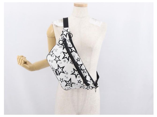 Dolce & Gabbana DOLCE&GABBANA Borsa a Spalla Nylon Bianco Argento Auth BA10763 - vista 22