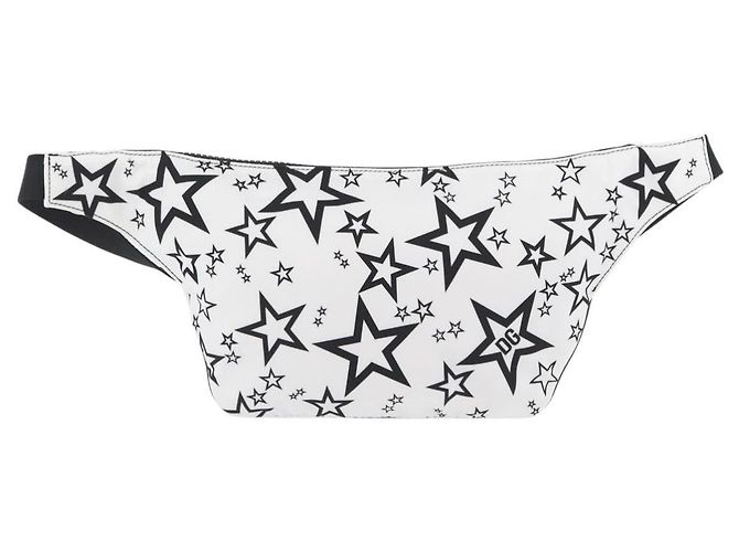 Dolce & Gabbana DOLCE&GABBANA Borsa a Spalla Nylon Bianco Argento Auth BA10763 - vista 3