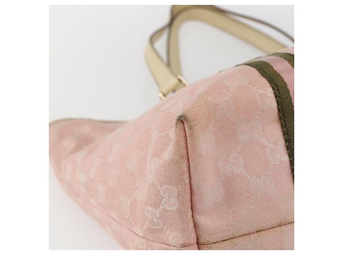 Borsa Tote Gucci GG Canvas Sherry Line Rosa Oro 139260 Auth bs33311 D'oro - vista 13
