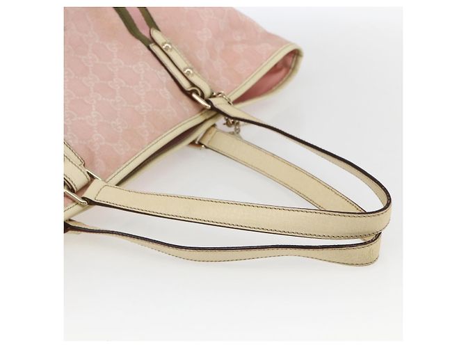 Borsa Tote Gucci GG Canvas Sherry Line Rosa Oro 139260 Auth bs33311 D'oro - vista 7