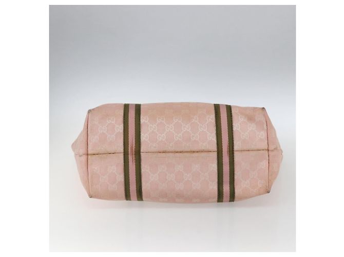 Borsa Tote Gucci GG Canvas Sherry Line Rosa Oro 139260 Auth bs33311 D'oro - vista 9