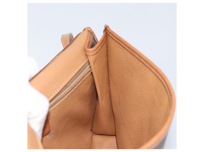 Céline Borsa a Spalla in Tela Macadam CELINE in Pelle PVC Marrone Oro Auth bs33208 D'oro - vista 17