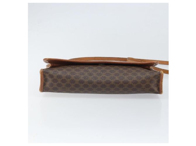 Céline Borsa a Spalla in Tela Macadam CELINE in Pelle PVC Marrone Oro Auth bs33208 D'oro - vista 9