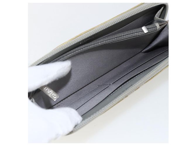CHANEL Icon line Long Wallet Lackleder Silber CC Auth bs33317 - Ansicht 19