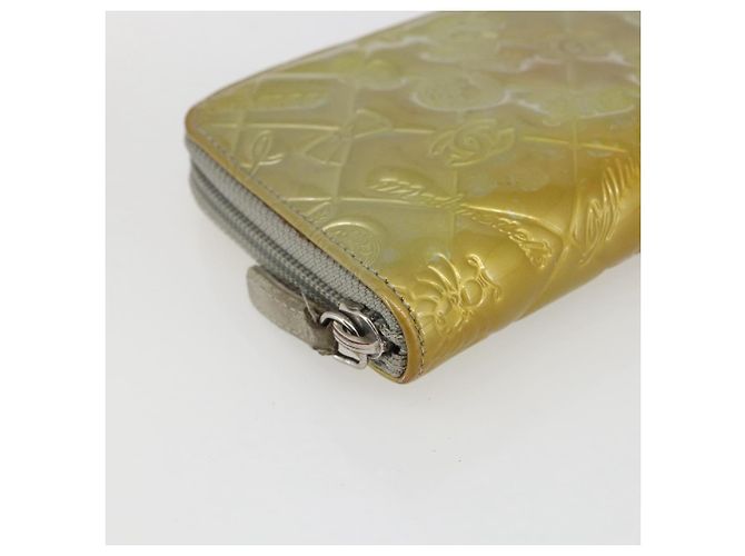 CHANEL Icon line Long Wallet Lackleder Silber CC Auth bs33317 - Ansicht 9