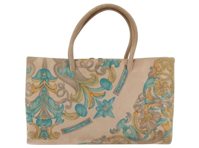 LOEWE Borsa a Mano Camoscio Beige Oro Auth 169854 D'oro - vista 13