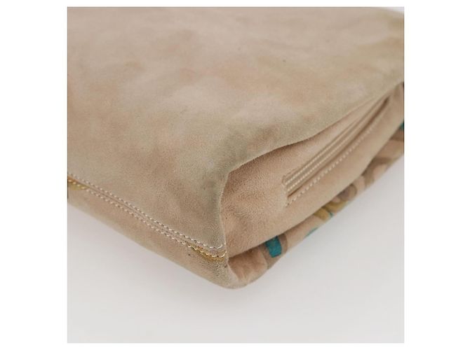 LOEWE Borsa a Mano Camoscio Beige Oro Auth 169854 D'oro - vista 15
