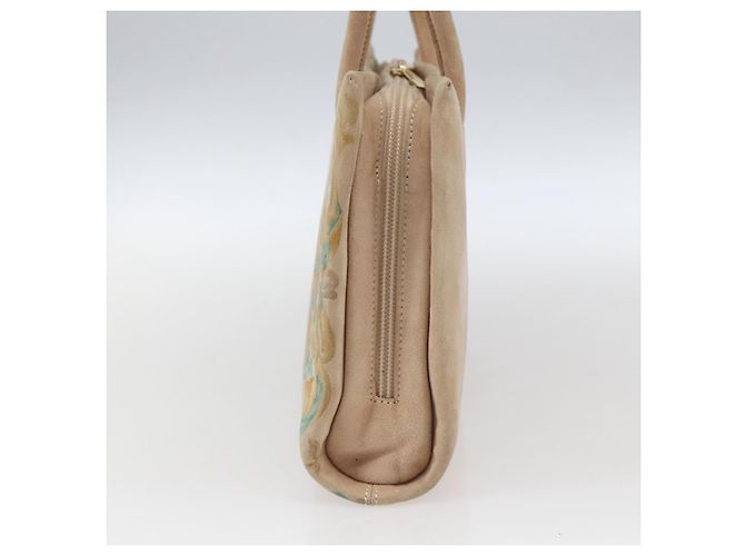 LOEWE Borsa a Mano Camoscio Beige Oro Auth 169854 D'oro - vista 4