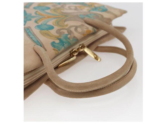 LOEWE Borsa a Mano Camoscio Beige Oro Auth 169854 D'oro - vista 7