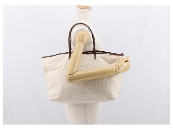 FENDI Zucca Canvas Tote Bag Elfenbein Auth 169632 Roh - Ansicht 23