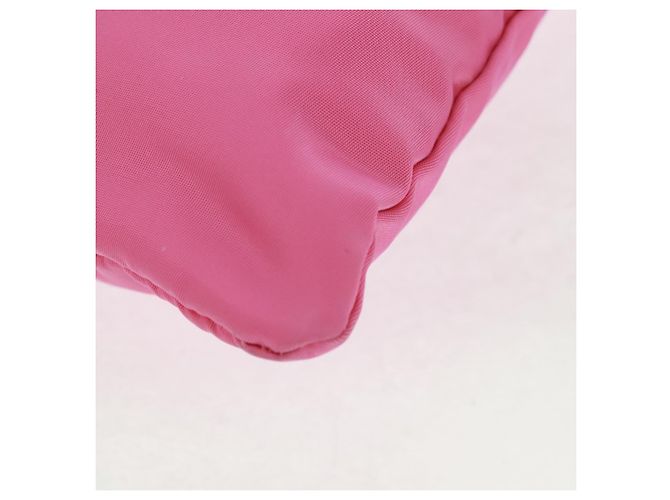 Borsa a Spalla PRADA Nylon Rosa Argento Auth 170698V - vista 13