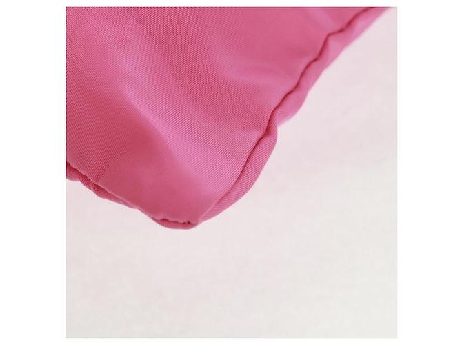 Borsa a Spalla PRADA Nylon Rosa Argento Auth 170698V - vista 15