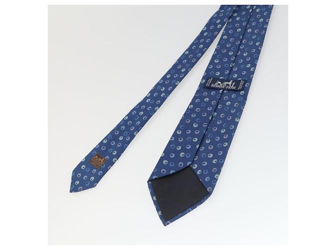 Hermès HERMES Gravata Chanel Louis Vuitton 3 Conjunto Azul Verde Auth ep12971 - vista 15