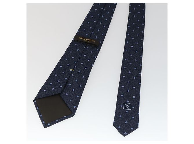 Hermès HERMES Gravata Chanel Louis Vuitton 3 Conjunto Azul Verde Auth ep12971 - vista 5