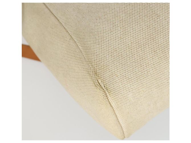 Hermès HERMES Herbag Ad PM Rucksack Canvas Leder 2in1 Beige Silber Auth 168174 - Ansicht 13