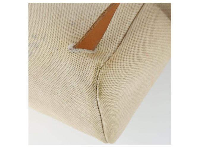 Hermès HERMES Herbag Ad PM Rucksack Canvas Leder 2in1 Beige Silber Auth 168174 - Ansicht 14