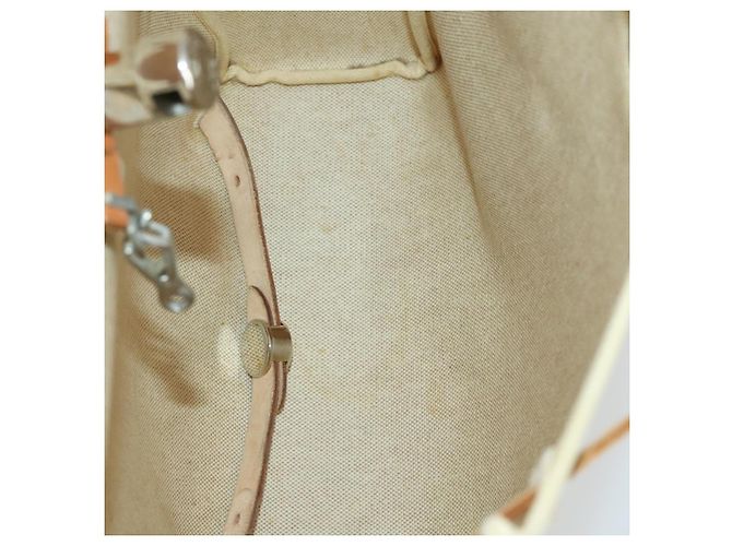 Hermès HERMES Herbag Ad PM Rucksack Canvas Leder 2in1 Beige Silber Auth 168174 - Ansicht 21