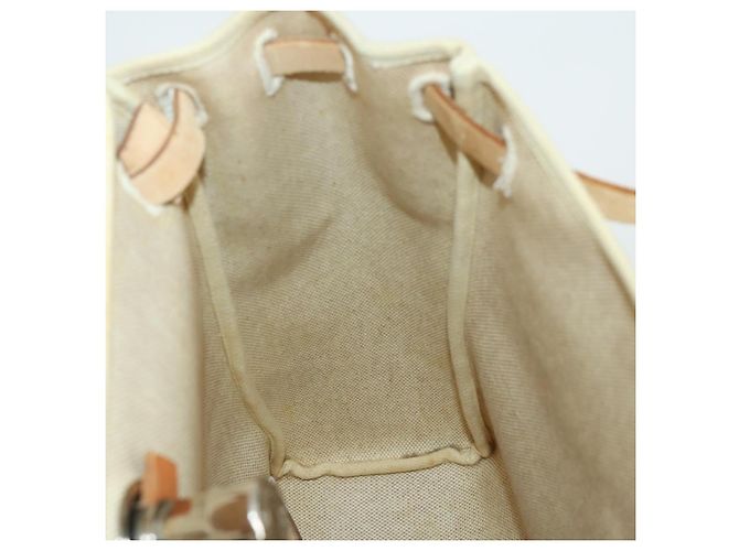 Hermès HERMES Herbag Ad PM Rucksack Canvas Leder 2in1 Beige Silber Auth 168174 - Ansicht 22