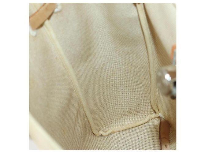 Hermès HERMES Herbag Ad PM Rucksack Canvas Leder 2in1 Beige Silber Auth 168174 - Ansicht 23