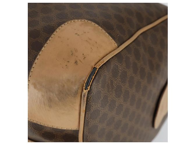 Céline Borsa Boston in tela Macadam CELINE in pelle PVC marrone oro Auth 169100 D'oro - vista 10