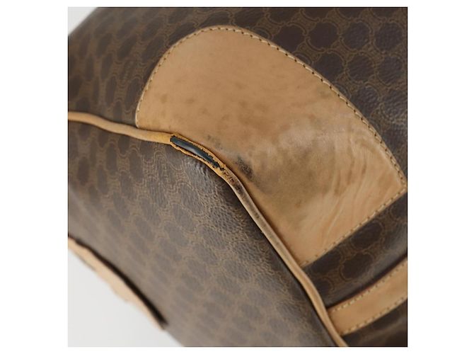 Céline Borsa Boston in tela Macadam CELINE in pelle PVC marrone oro Auth 169100 D'oro - vista 13