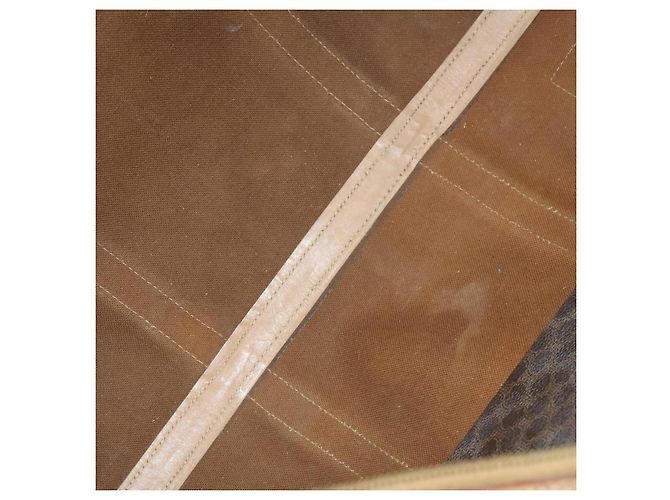 Céline Borsa Boston in tela Macadam CELINE in pelle PVC marrone oro Auth 169100 D'oro - vista 18