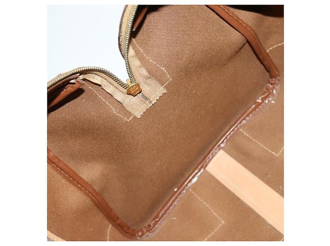 Céline Borsa Boston in tela Macadam CELINE in pelle PVC marrone oro Auth 169100 D'oro - vista 20