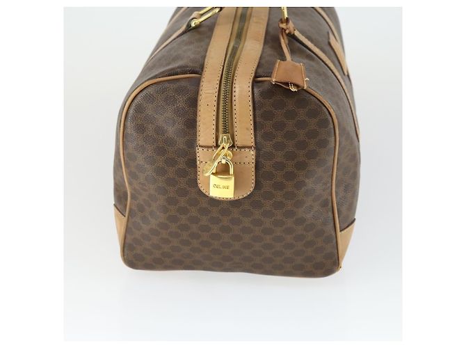 Céline Borsa Boston in tela Macadam CELINE in pelle PVC marrone oro Auth 169100 D'oro - vista 5
