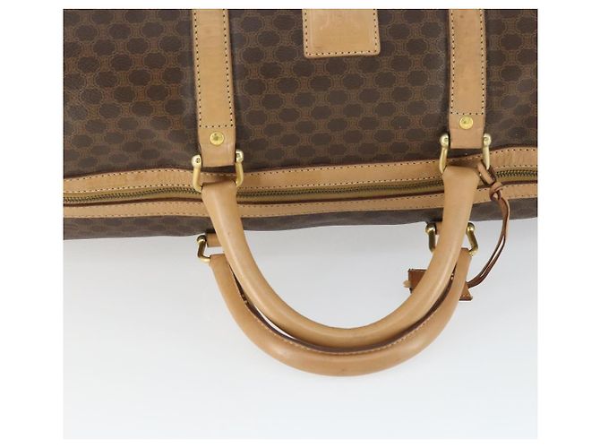 Céline Borsa Boston in tela Macadam CELINE in pelle PVC marrone oro Auth 169100 D'oro - vista 7