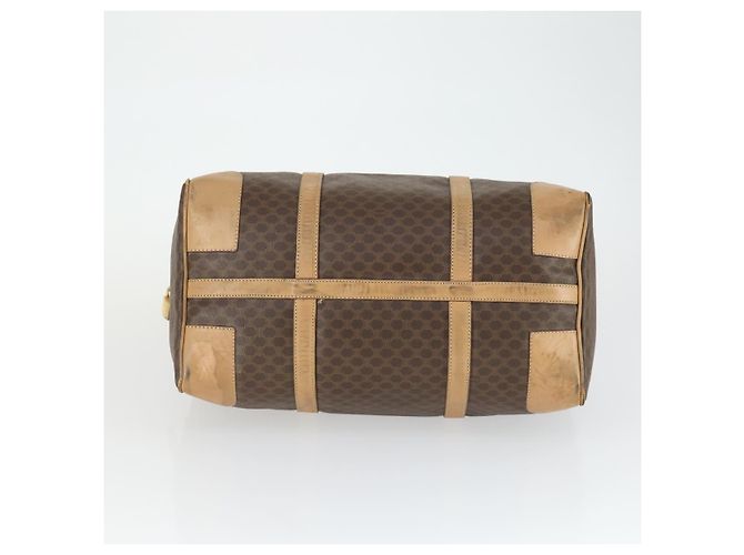 Céline Borsa Boston in tela Macadam CELINE in pelle PVC marrone oro Auth 169100 D'oro - vista 9