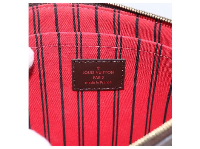 LOUIS VUITTON Pochette Neverfull MM Damier Ebene Auth BA10773 - vista 17
