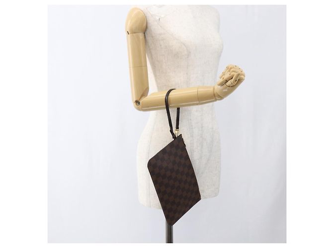 LOUIS VUITTON Pochette Neverfull MM Damier Ebene Auth BA10773 - vista 21