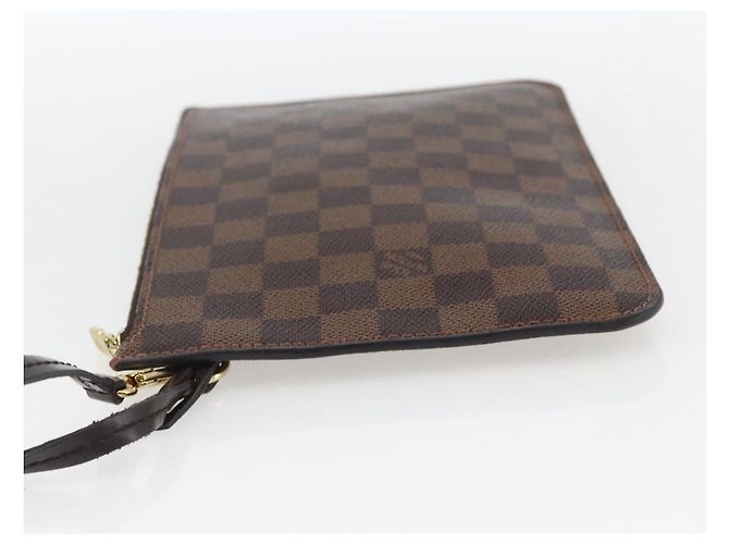 LOUIS VUITTON Pochette Neverfull MM Damier Ebene Auth BA10773 - vista 3