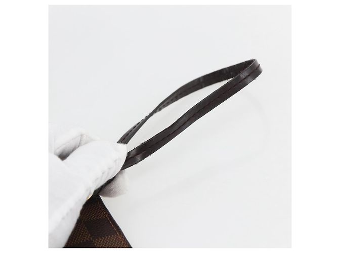 LOUIS VUITTON Pochette Neverfull MM Damier Ebene Auth BA10773 - vista 7