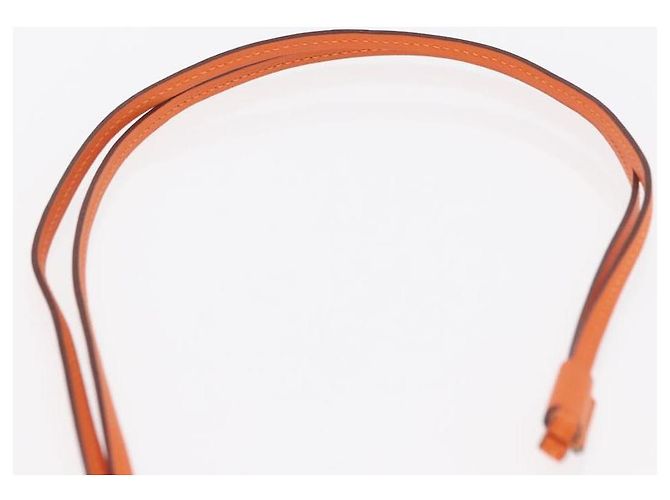 Hermès Collana HERMES Okelley GM Pelle Arancione Auth 169916SAV - vista 10