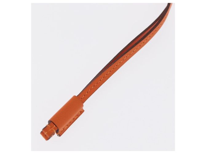 Hermès Collana HERMES Okelley GM Pelle Arancione Auth 169916SAV - vista 11