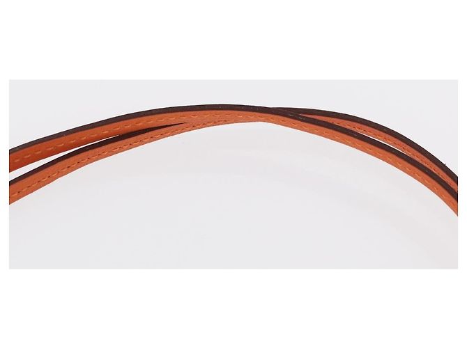 Hermès Collana HERMES Okelley GM Pelle Arancione Auth 169916SAV - vista 13