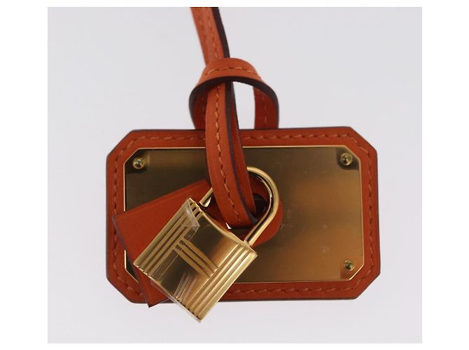 Hermès Collana HERMES Okelley GM Pelle Arancione Auth 169916SAV - vista 3